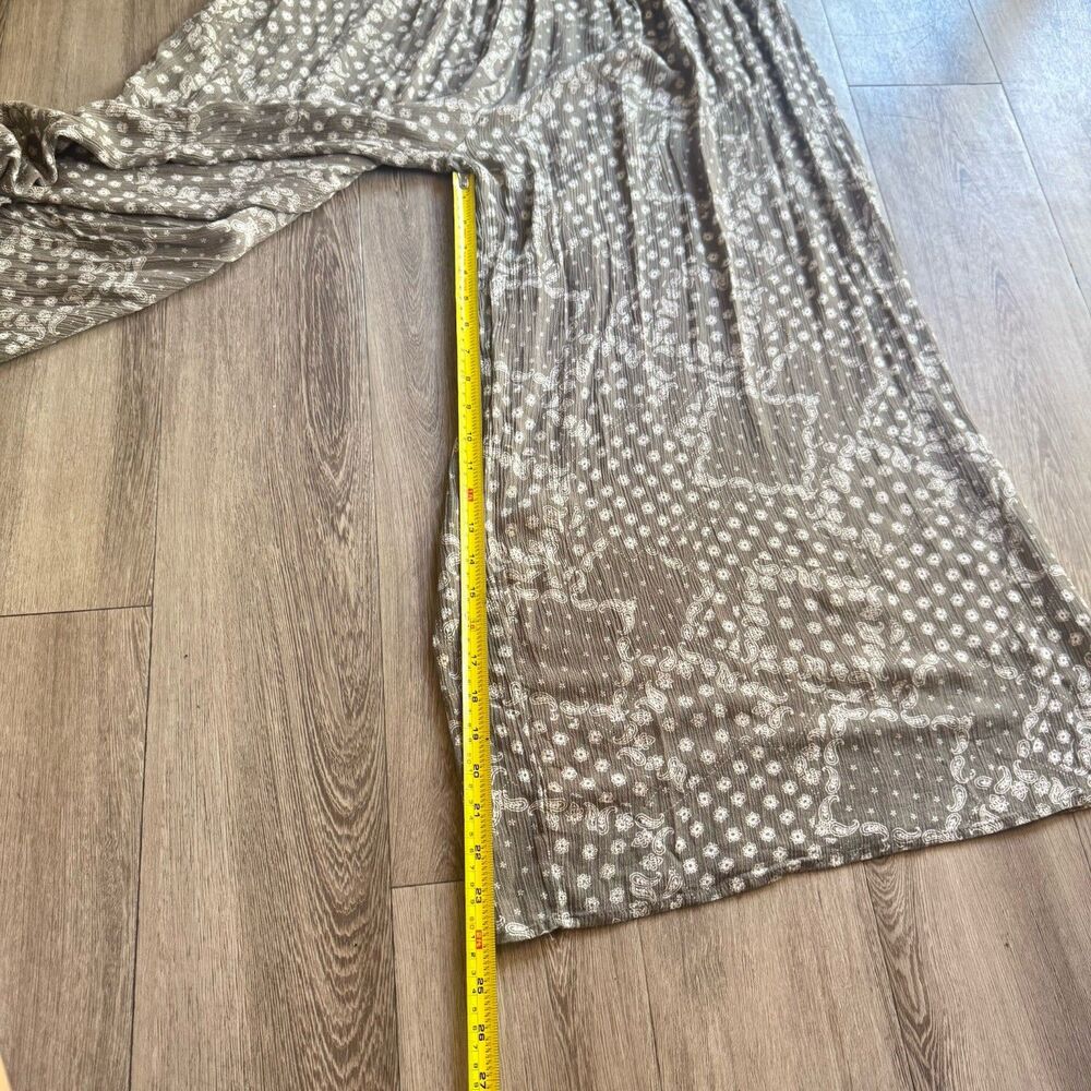 Klesis Printed Sleeveless Jumpsuit Boho Olive Hippie Sz M Wide Relaxed Fit - Picture 6 of 12